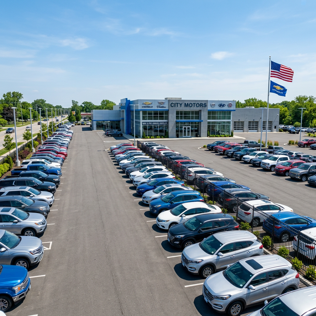 Car dealership lot